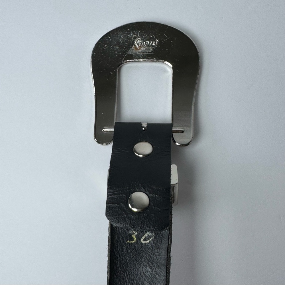 Kippys Swarovski crystal leather western Y2K black an silver trendy country belt - Picture 15 of 15